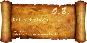 Orlik Boglár névjegykártya